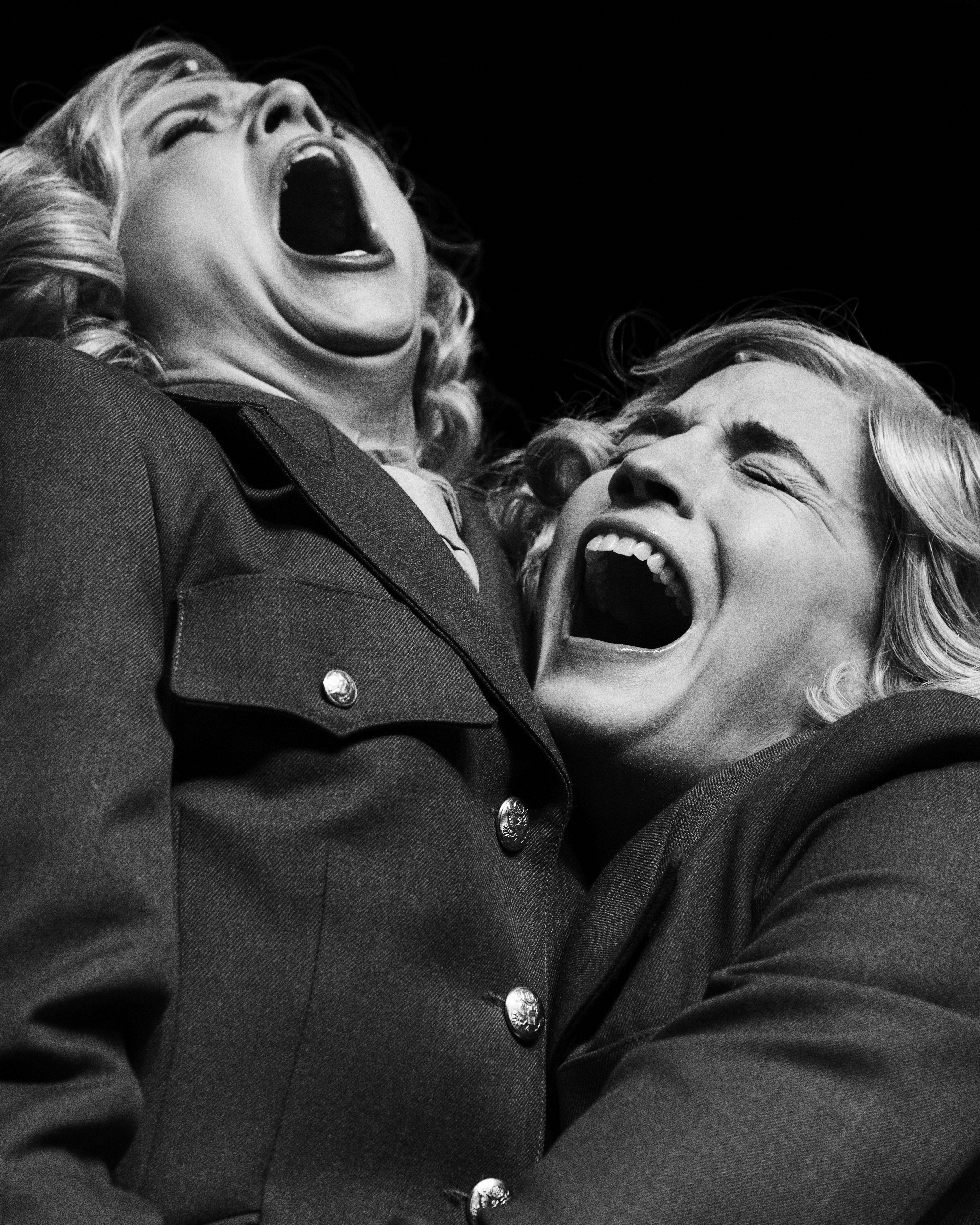 two screaming ladies